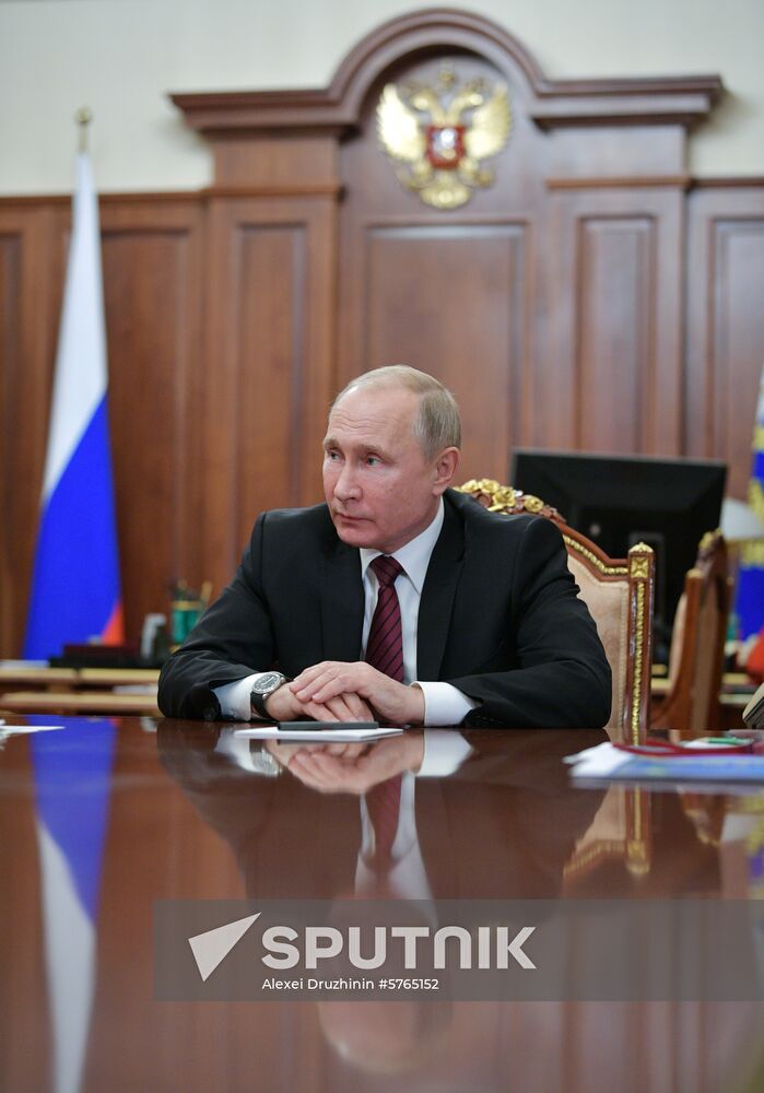 President Putin meets with Agriculture Minister Patrushev and Rosselkhoznadzor head Dankvert