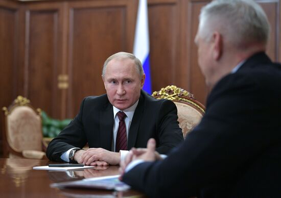 President Putin meets with Agriculture Minister Patrushev and Rosselkhoznadzor head Dankvert