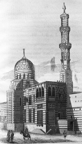 Mosque in Cairo, a drawing by artist Sokolov