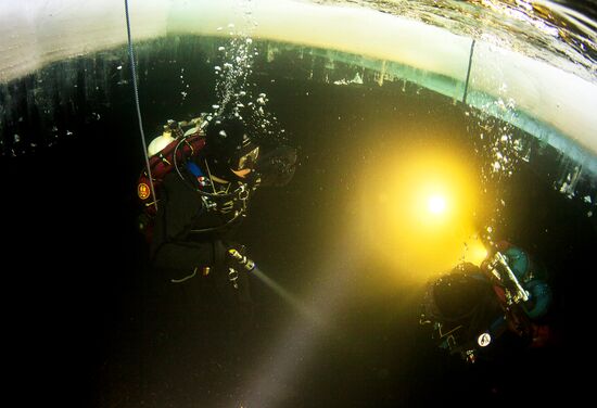 World record holder in diving  Ahmed Gabr completes first dive below ice