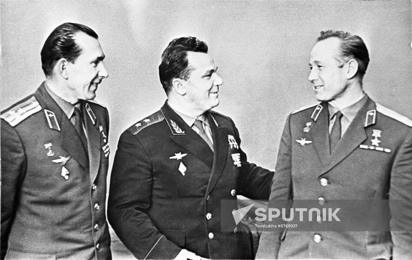 Ivan Kozhedub, Pavel Belyayev and Alexei Leonov