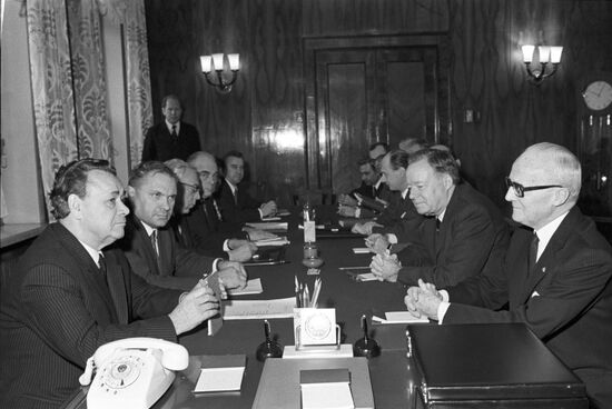 Rhone-Poulenc concern president Wilfrid Baumgartner in USSR