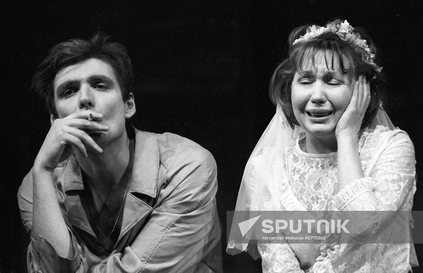 Scene from play 'Entertainer' staged at Moscow Art Theater
