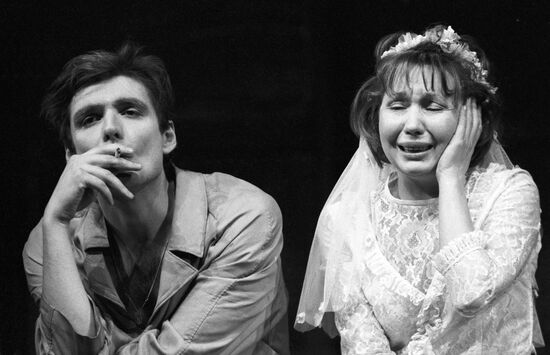 Scene from play 'Entertainer' staged at Moscow Art Theater