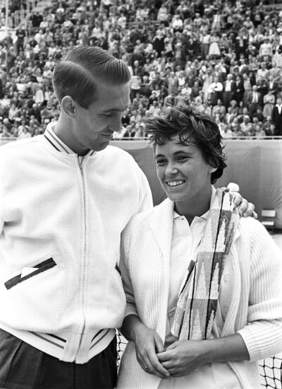 Soviet tennis player Anna Dmitriyeva