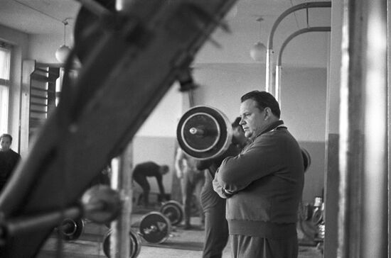 Head coach of USSR national weightlifting team Alexei Medvedev