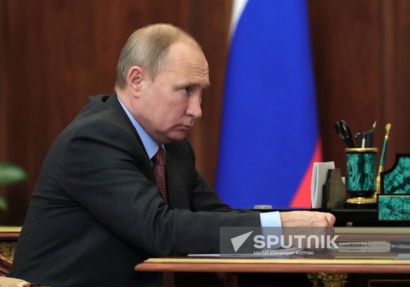 President Putin meets with Roscosmos Director Rogozin