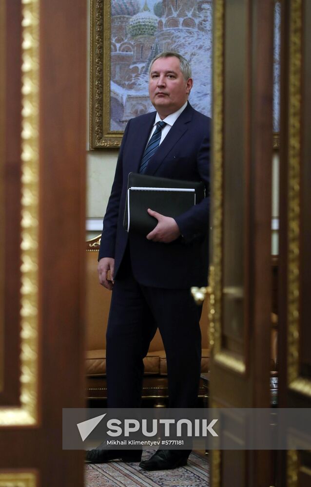 President Putin meets with Roscosmos Director Rogozin