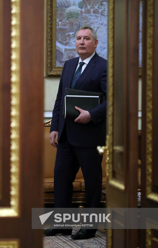 President Putin meets with Roscosmos Director Rogozin