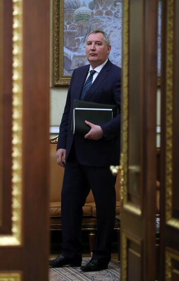 President Putin meets with Roscosmos Director Rogozin
