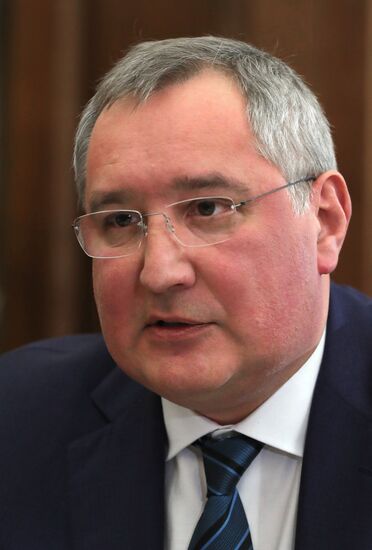 President Putin meets with Roscosmos Director Rogozin