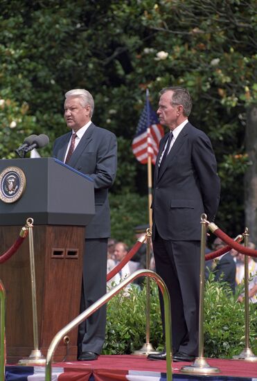 Boris Yeltsin on visit to United States