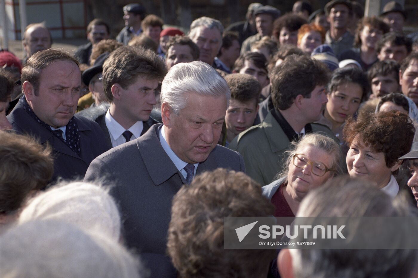 Boris Yeltsin in Astrakhan Region