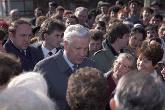 Boris Yeltsin in Astrakhan Region