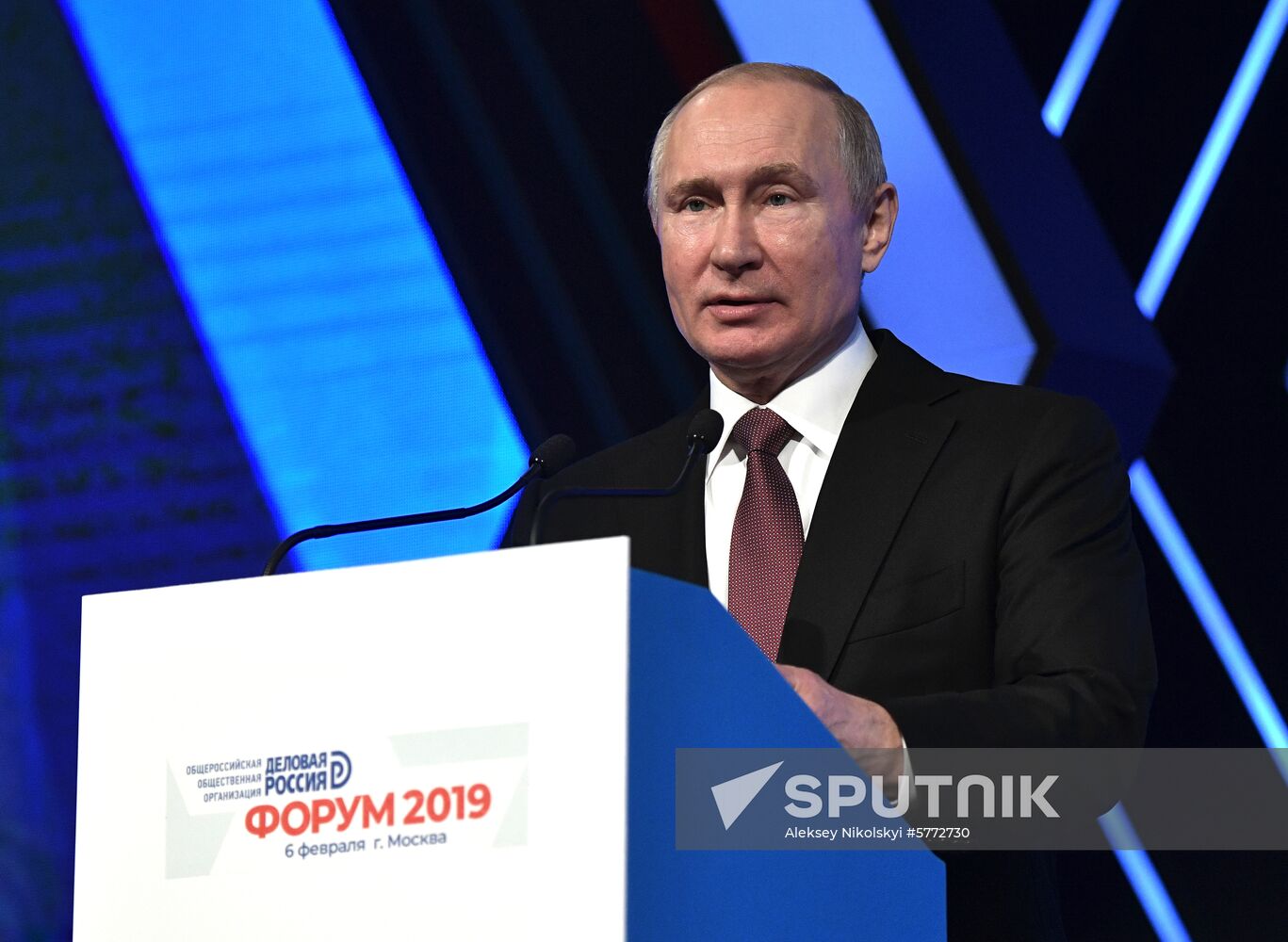 President Vladimir Putin attends meeting of Delovaya Rossiya's Business Forum