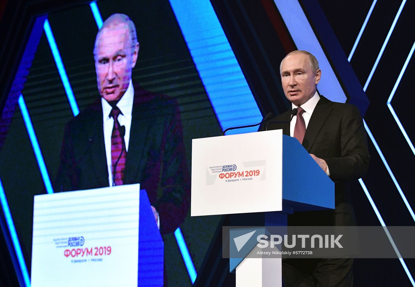 President Vladimir Putin attends meeting of Delovaya Rossiya's Business Forum