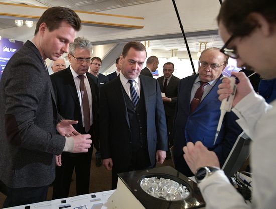 Prime Minister Dmitry Medvedev attends events as part of Year of Mendeleev's Periodic Table
