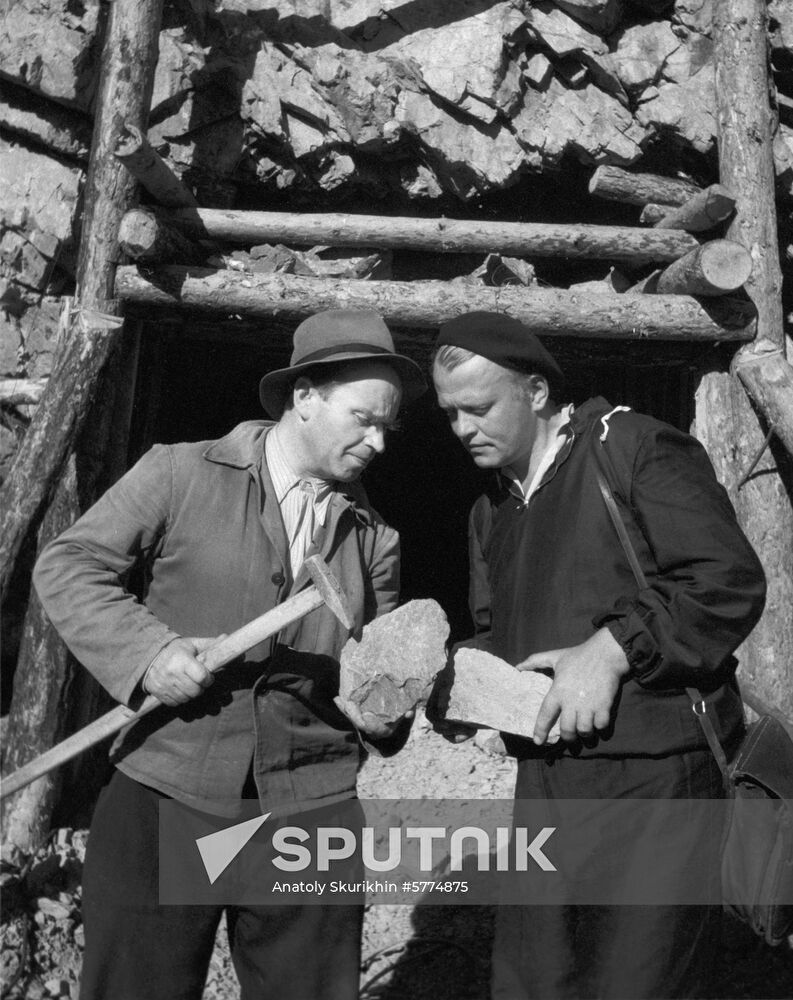 Soviet geological expedition in Sayany mountain range