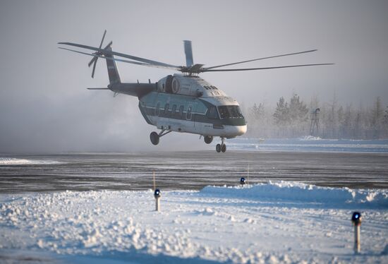 Russia Mi-38 Helicopter Cold Test 