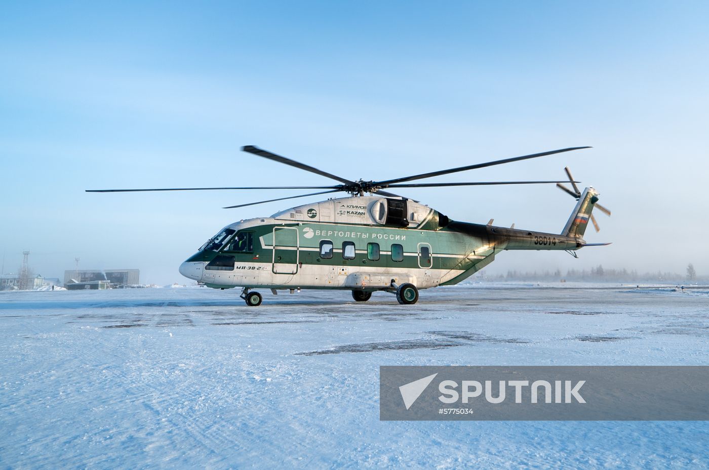 Russia Mi-38 Helicopter Cold Test 