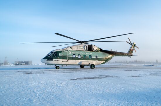Russia Mi-38 Helicopter Cold Test 