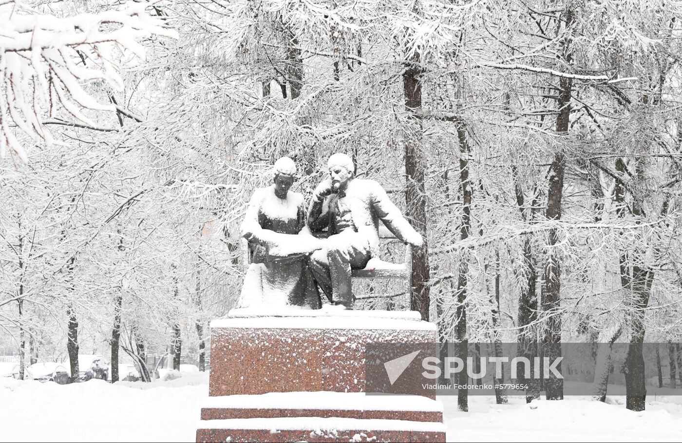 Snowfall in Moscow