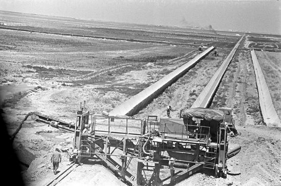 Building canals in Uzbekistan