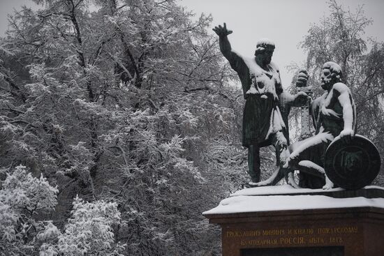 Snowfall in Moscow