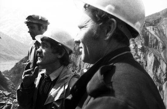 Rogun hydro power station under construction