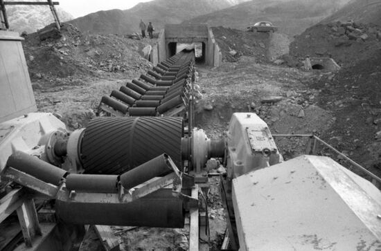 Rogun hydro power station under construction