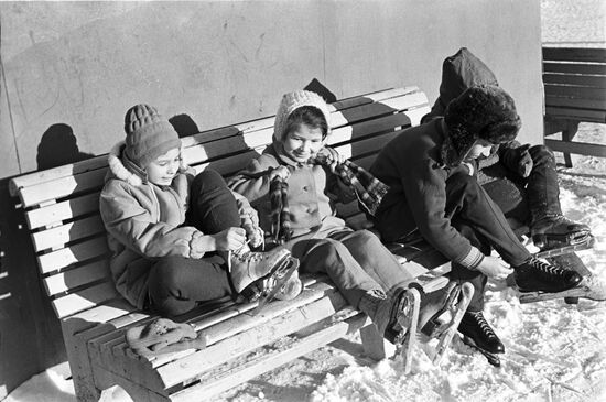 Children skating