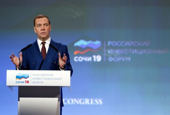 Prime Minister Dmitry Medvedev attends 2019 Russian Investment Forum in Sochi