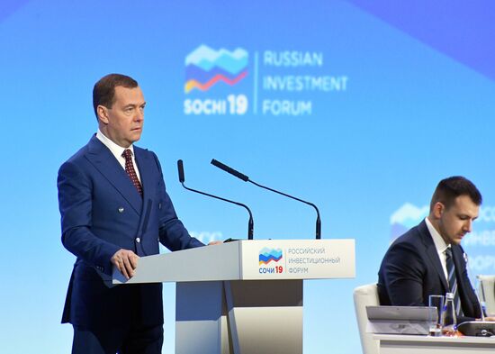 Prime Minister Dmitry Medvedev attends 2019 Russian Investment Forum in Sochi