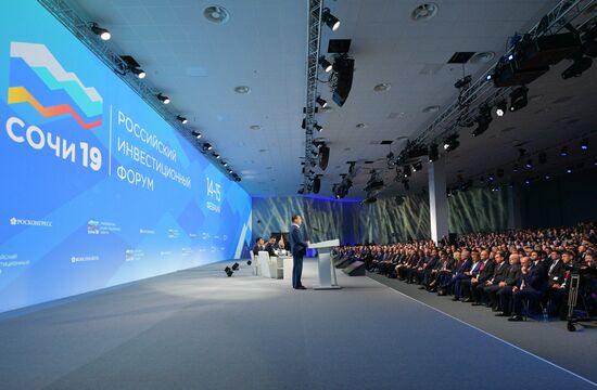 Prime Minister Dmitry Medvedev attends 2019 Russian Investment Forum in Sochi