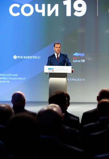 Prime Minister Dmitry Medvedev attends 2019 Russian Investment Forum in Sochi