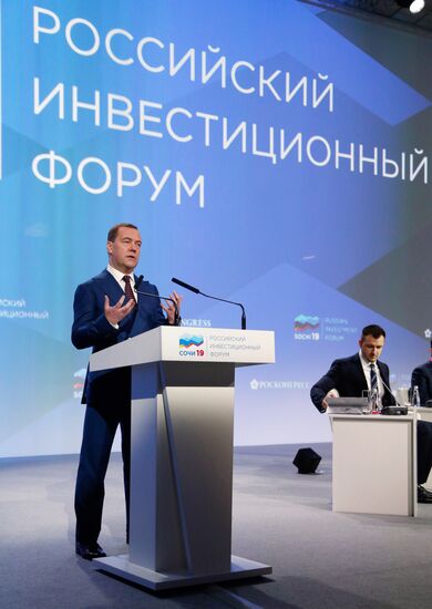 Prime Minister Dmitry Medvedev attends 2019 Russian Investment Forum in Sochi