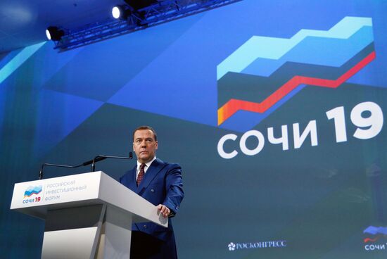 Prime Minister Dmitry Medvedev attends 2019 Russian Investment Forum in Sochi