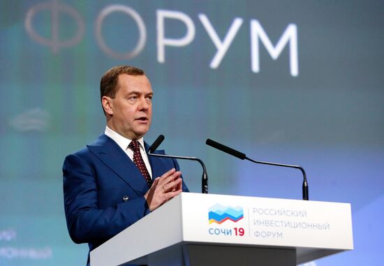 Prime Minister Dmitry Medvedev attends 2019 Russian Investment Forum in Sochi