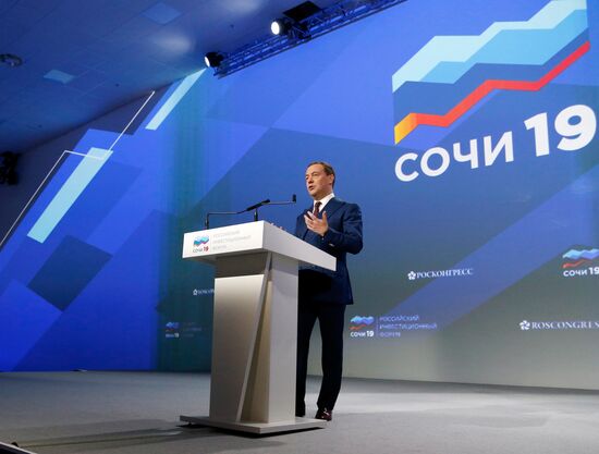 Prime Minister Dmitry Medvedev attends 2019 Russian Investment Forum in Sochi