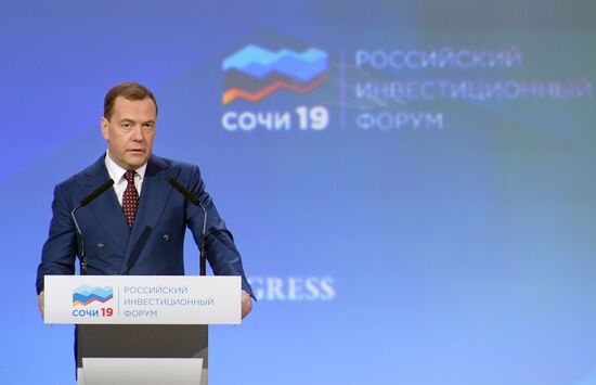 Prime Minister Dmitry Medvedev attends 2019 Russian Investment Forum in Sochi