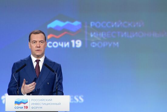 Prime Minister Dmitry Medvedev attends 2019 Russian Investment Forum in Sochi