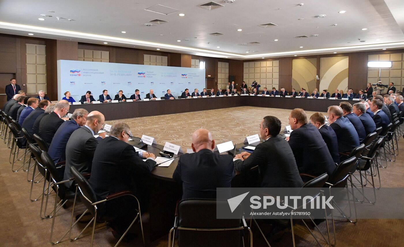 Prime Minister Dmitry Medvedev attends 2019 Russian Investment Forum in Sochi