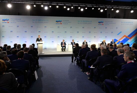 Prime Minister Dmitry Medvedev at Sochi Investment Forum 2019