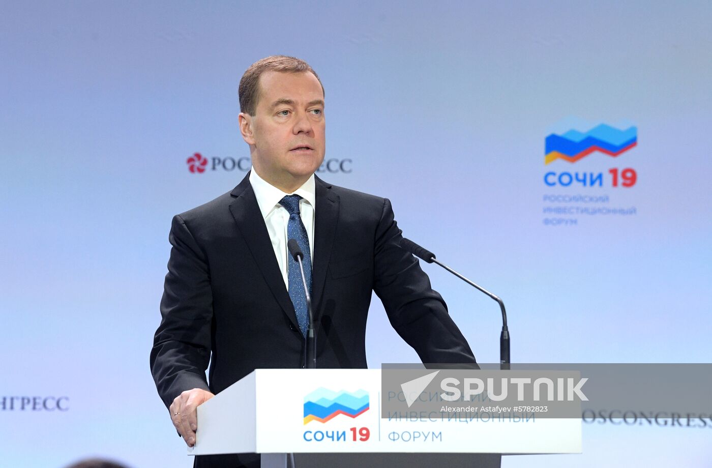 Prime Minister Dmitry Medvedev at Sochi Investment Forum 2019