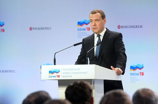 Prime Minister Dmitry Medvedev at Sochi Investment Forum 2019