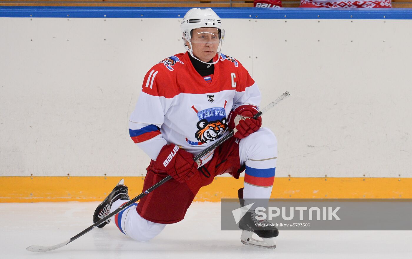 Russia Putin Lukashenko Ice Hockey