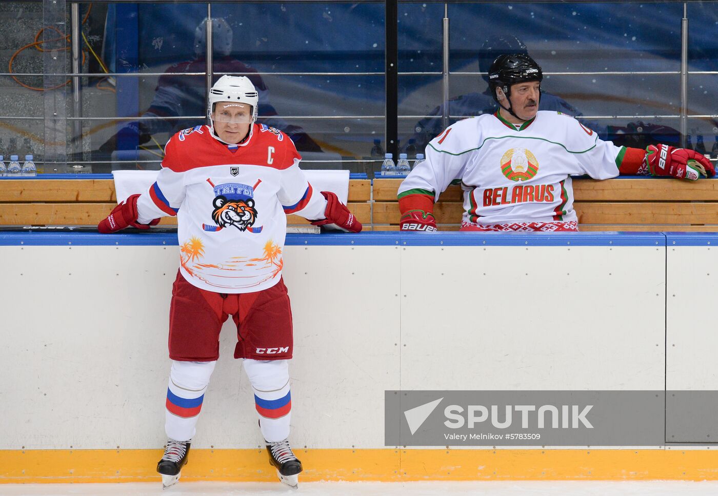 Russia Putin Lukashenko Ice Hockey