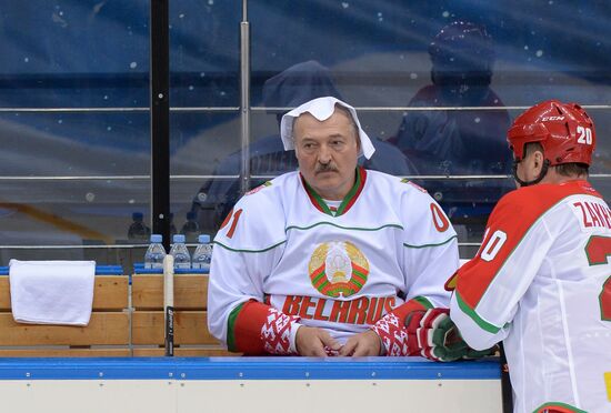 Russia Putin Lukashenko Ice Hockey