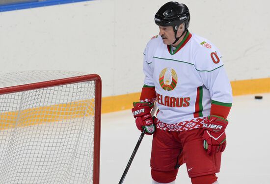 Russia Putin Lukashenko Ice Hockey