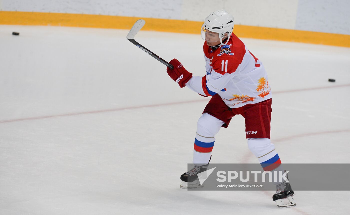 Russia Putin Lukashenko Ice Hockey